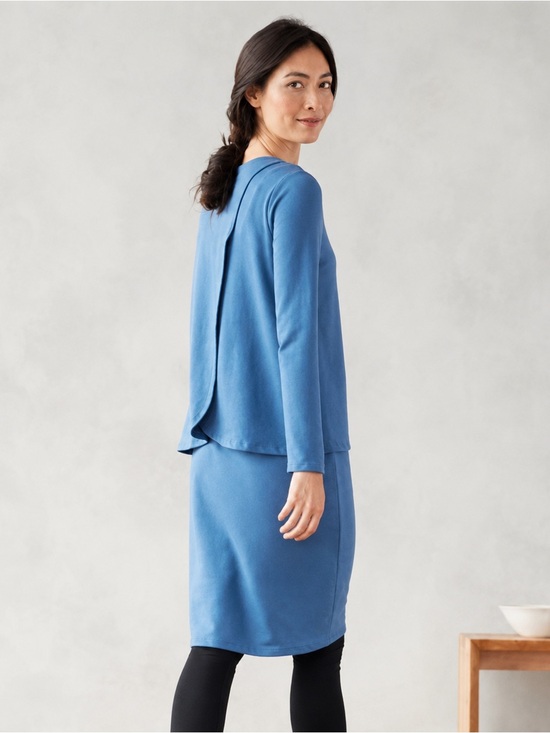 J. Jill Dresses & Skirts - J. Jill Pure Jill Luxe Tencel Blue Layered Tunic‎ Dress M Lagenlook Minimalist